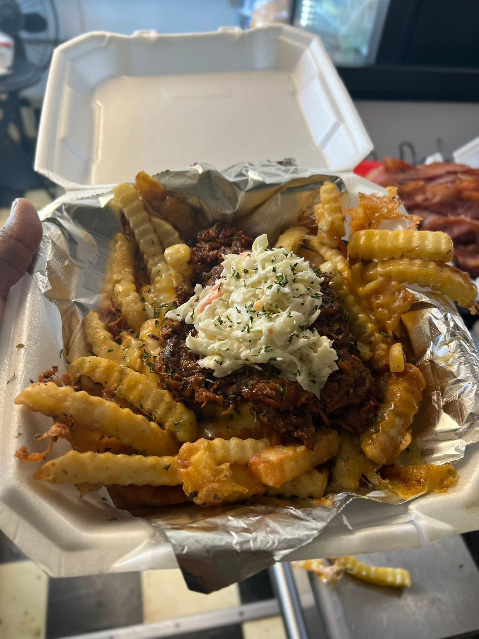 Loaded fries from Earnie’s Food Truck