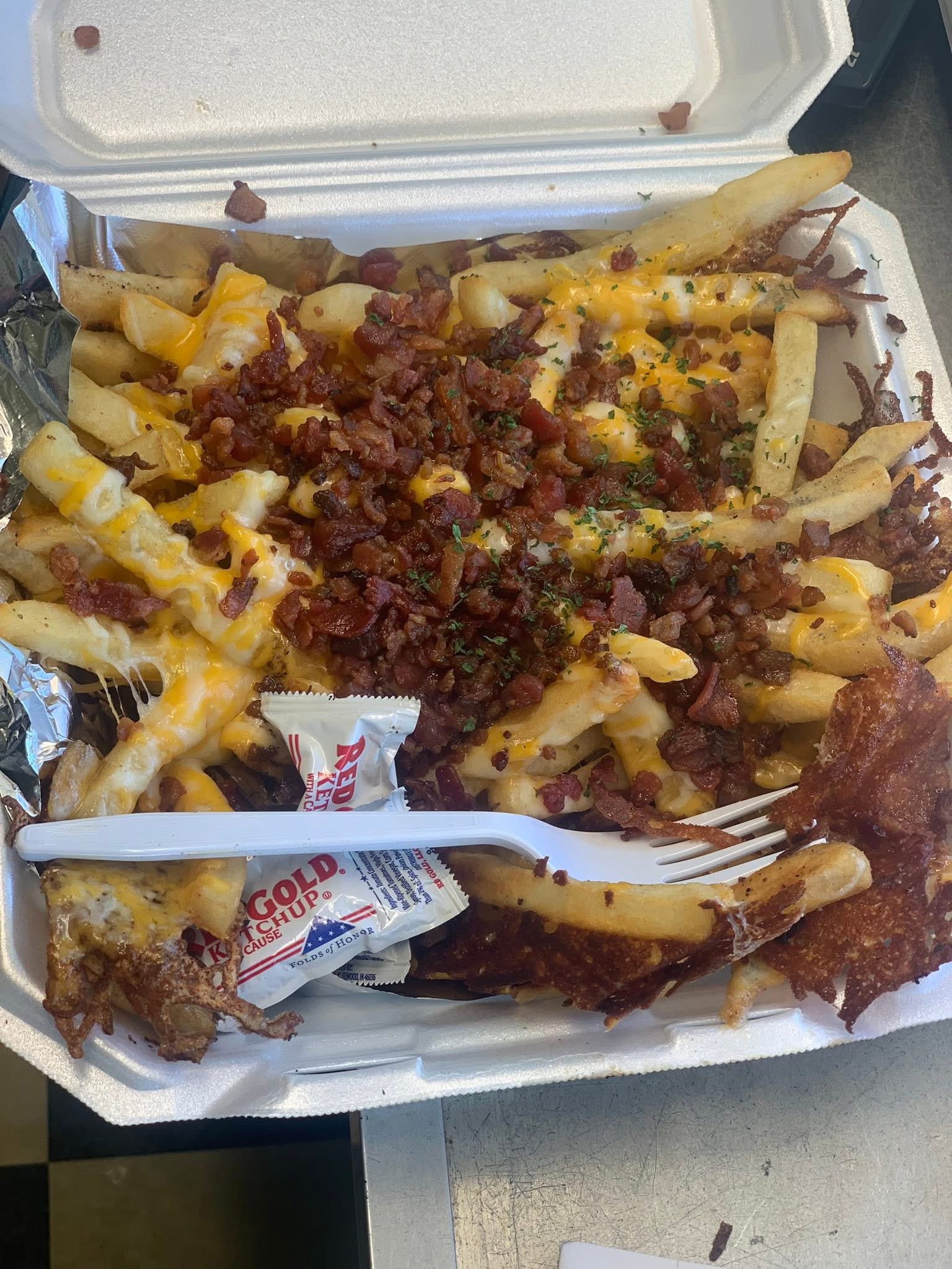 Cheese fries from Earnie’s Food Truck